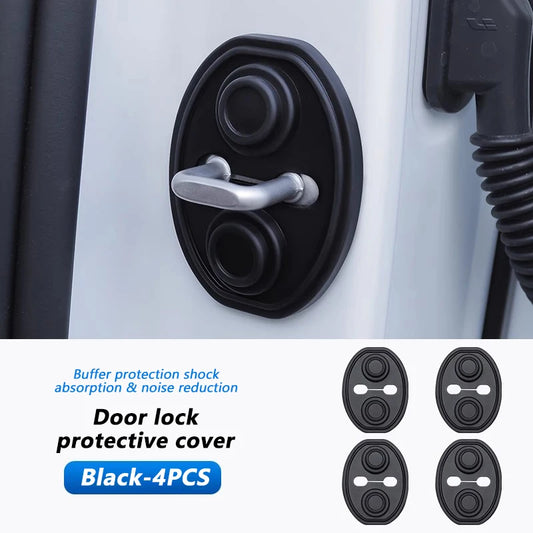 SEAMETAL 4PCS Door Shockproof Cushions – Self-Adhesive Lock Protectors