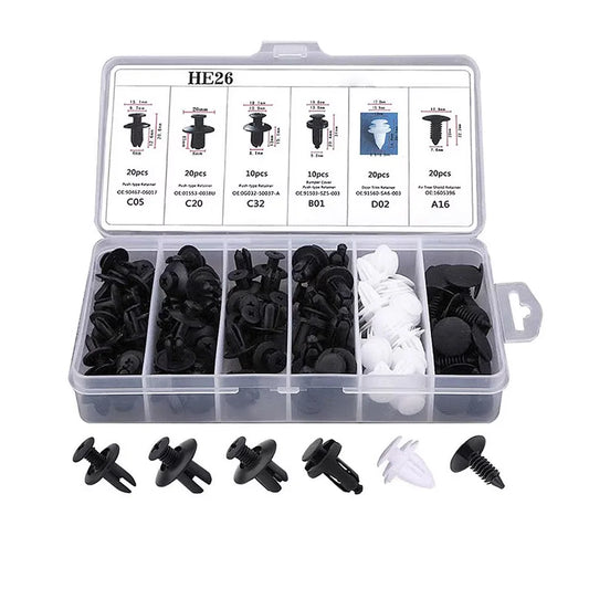 Auto Fastener Clip Mixed Set – Car Body Push Retainer Pins, Rivets & Bumper Door Trim Panel Fasteners