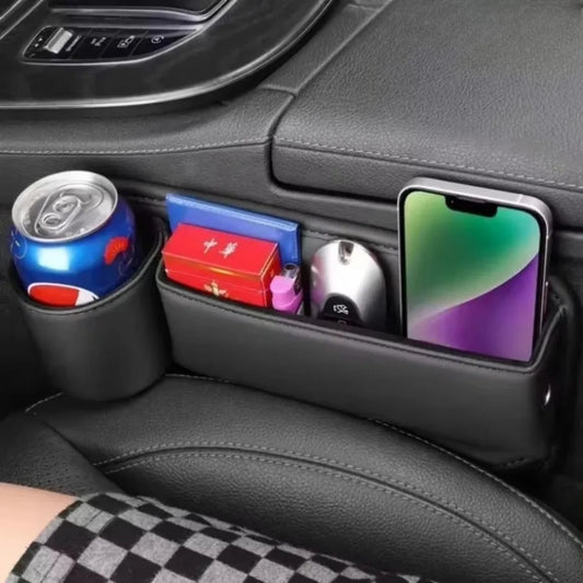 Car Seat Gap Storage Box – PU Leather Multifunctional Organizer with Large Capacity