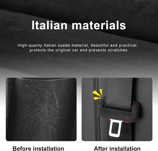 Car Seat Belt Buckle Protective Cover – Suede Shoulder Protection, Interior Decoration, Universal Car Seat Belt Cover