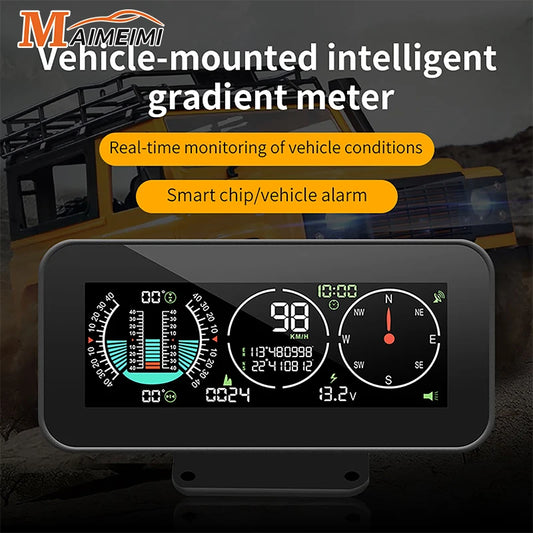 M60/M50 4x4 Off-Road GPS Smart Inclinometer – Digital Tilt & Pitch Angle Display HUD