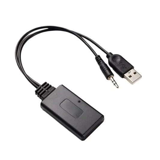Universal Car Bluetooth Audio Adapter – Wireless Receiver with USB & 3.5mm AUX Support