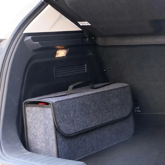 Anti-Slip Car Trunk Storage Organizer – Soft Felt Boot Compartment Bag for Tools & Accessories