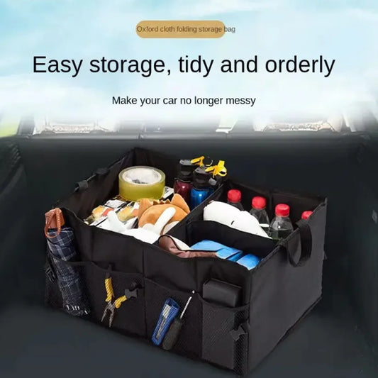 Big Capacity Collapsible Car Storage Box – Universal Trunk Organizer for Tools & Cargo