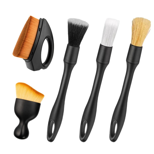 4–5PCS Car Detailing Brush Set – Interior Cleaning Tools for Vents, Crevices & Dusting