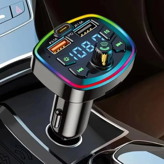 Car FM Transmitter – Wireless Handsfree Car Kit with Dual USB Fast Charging