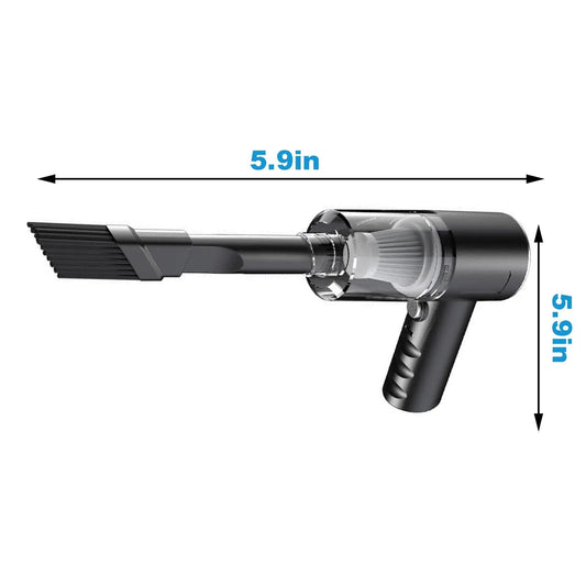 Cordless Handheld Vacuum Cleaner – 120W Powerful Suction for Home & Car (Black)