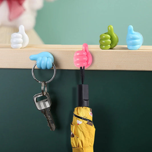 Hand-Shaped Rubber Holder – Self-Adhesive Mini Hook for Glasses, Cables & Charging Lines