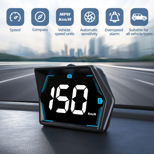 G20 HUD GPS Car Digital Speedometer – Universal Head-Up Display with Big Font & Overspeed Alarm