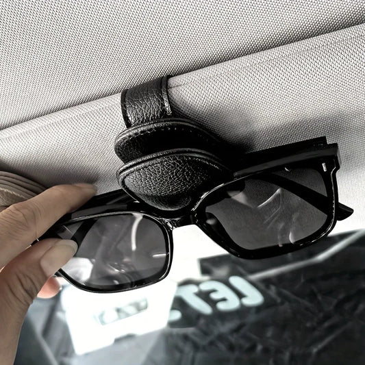 Universal Car Sun Visor Glasses Clip – PVC Eyewear Holder for Vehicle Interior