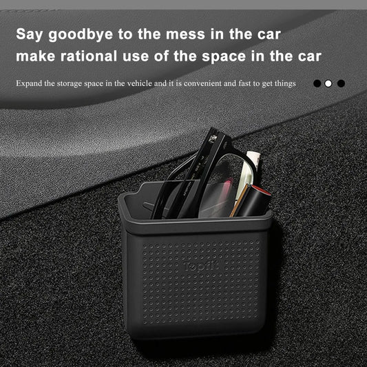 Silicone Car Storage Box for Tesla Model 3/Y/S/X (2017–2023) – Hidden Organizer Tray & Multi-Purpose Holder