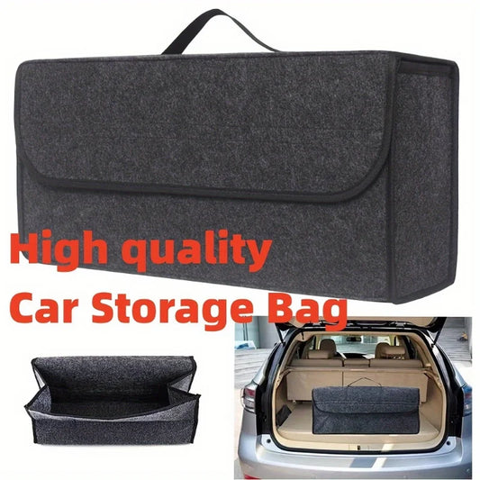 Anti-Slip Car Trunk Storage Organizer – Soft Felt Boot Compartment Bag for Tools & Accessories