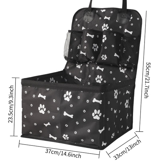 Dog Car Seat with Storage Pockets – Scratch-Proof Durable Pet Booster Front Seat for Small & Medium Dogs