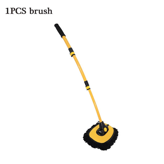 LEIBOO Car Wash Mop – Telescoping Long Handle Brush with Retractable Bent Bar