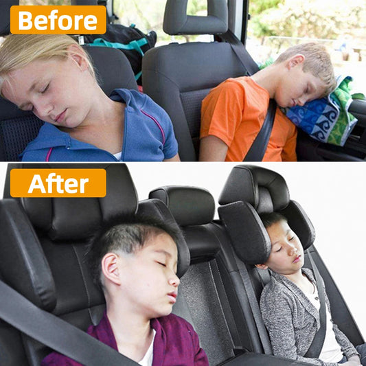 CAER Car Neck Headrest Pillow – Memory Foam Telescopic Side Support