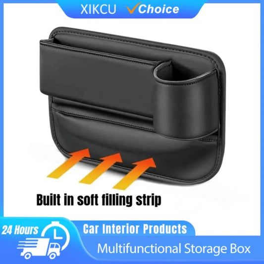 Car Seat Gap Storage Box – PU Leather Multifunctional Organizer with Large Capacity