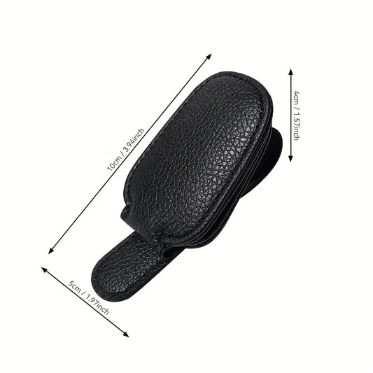 Universal Car Sun Visor Glasses Clip – PVC Eyewear Holder for Vehicle Interior