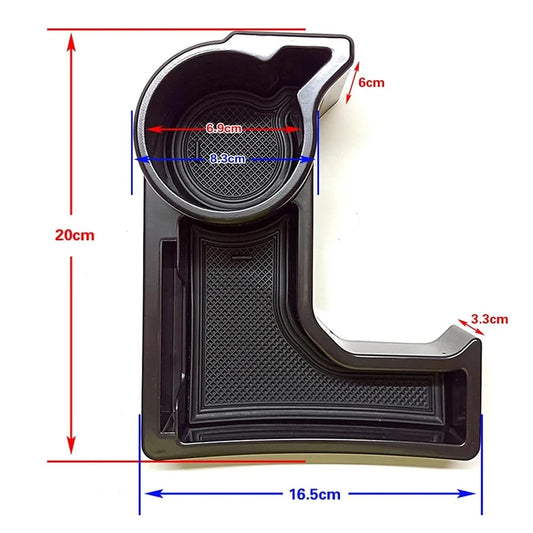 Car Center Console Gear Shift Storage Box – Cup Holder Organizer Tray for Suzuki Jimny JB64/JB74 (2019–2024, AT Model)